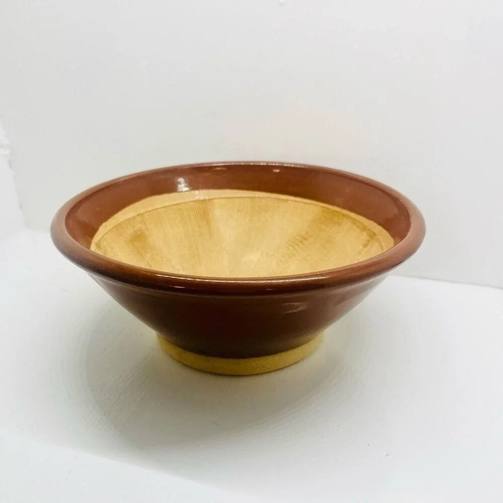 Handmade Art Pottery Altar Bowl | Rustic Brown Glazed‎ Ceramic | Ritual Decor |